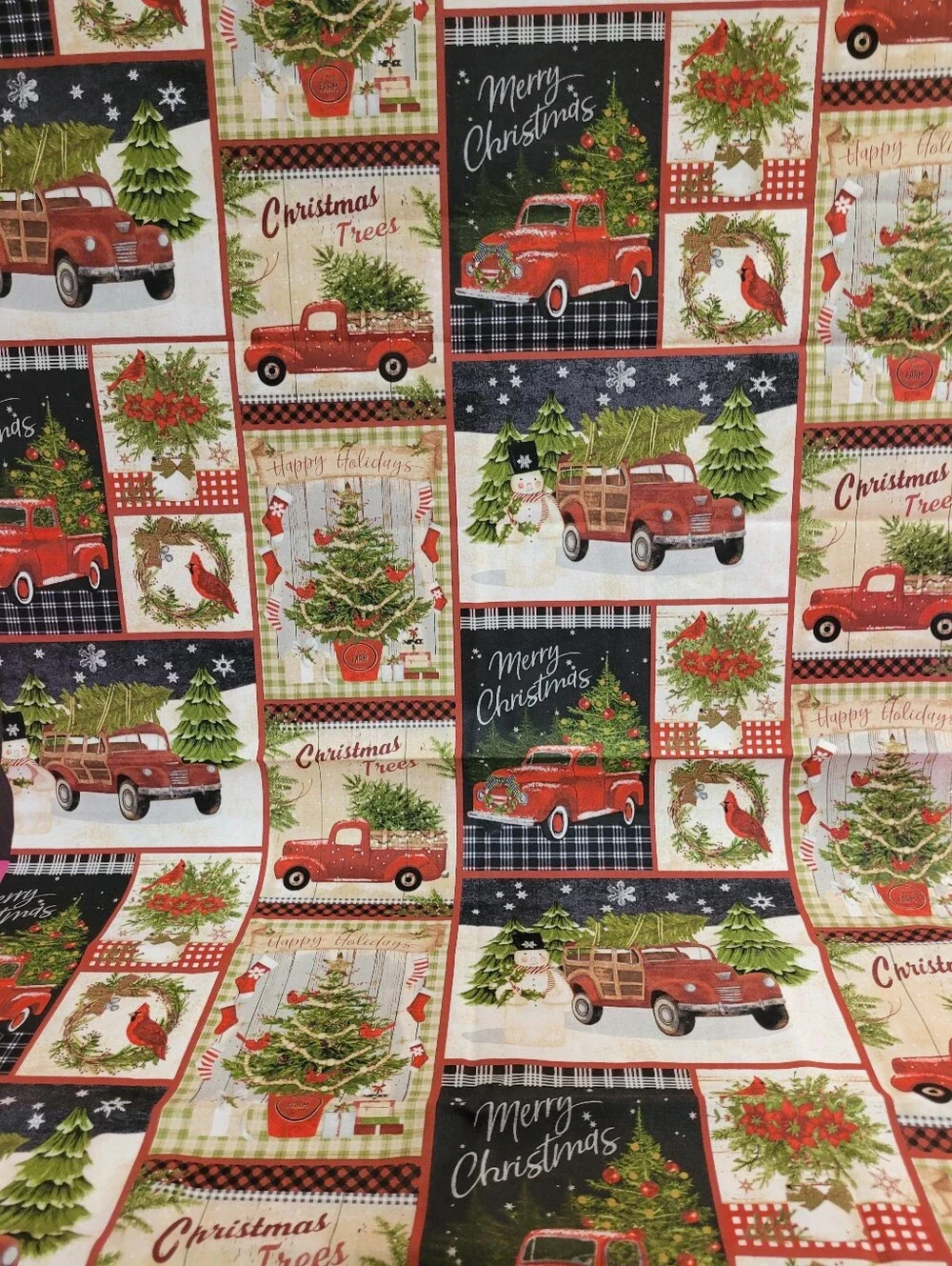 Christmas Collage By Fabric Editions Inc. Sewing Fabric (1057)